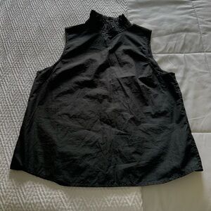 FRAME Ruffle Mock Neck Blouse